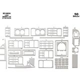 Meriç® Scania LKW 3/4 Ön Torpido Kaplama 50 Parça 1996-2004