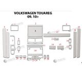 Meriç® Volkswagen Touareg Ön Torpido Kaplama 24 Parça 2010-›