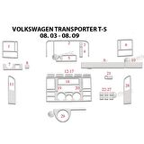 Meriç® VW Transporter T5 Ön Torpido Kaplama 29 Parça 2003-2009