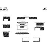 Meriç® Volkswagen Golf 2 Ön Torpido Kaplama 13 Parça 1985-1991