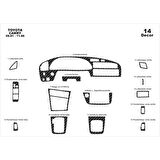 Meriç® Toyota Camry Ön Torpido Kaplama 14 Parça 1991-1997