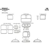 Meriç® Renault Clio Ön Torpido Kaplama 18 Parça 1998-2001