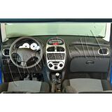 Meriç® Peugeot 206 Ön Torpido Kaplama Siyah 10 Parça 2001-2010