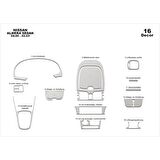 Meriç® Nissan Almera SD Ön Torpido Kaplama 16 Parça 2000-2003