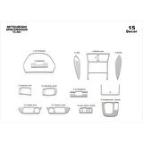 Meriç® Mitsubishi Spacewagon Ön Torpido Kaplama 15 Prç 1998-2004