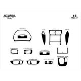 Meriç® Mitsubishi Spacewagon Ön Torpido Kaplama 15 Prç 1998-2004