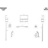 Meriç® Mercedes GL Ön Torpido Kaplama 11 Parça 2009-2012