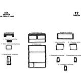 Meriç® Kia Sephia Ön Torpido Kaplama 12 Parça 1993-1995