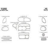 Meriç® Hyundai Elantra Ön Torpido Kaplama 12 Parça 1995-1998