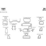Meriç® Honda Civic Ön Torpido Kaplama 22 Parça 1995-2001