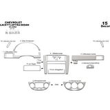 Meriç® Chevrolet Lacetti Sedan Ön Torpido Kaplama 15 Parça 2004-›