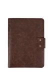 Macbook Air Pro 13-14 Inç Organizer Evrak & Laptop & Tablet Çantası Koyu Kahverengi