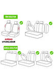 Seat İbiza  HB  2013 arka sırt 2+1 arka oturak 2+1 Tuğra serisi oto koltuk kılıfı
