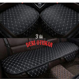 RENAULT FLUENCE Uyumlu Şark Serisi 3 Parça Deri Cepli Oto Minder Seti