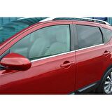 Nissan Qashqai+2 Krom Cam Çıtası 2010-2014 4 Parça Paslanmaz Çelik