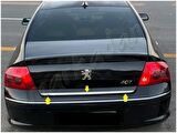 Peugeot 407 Krom Bagaj Alt Çıta 2004-2010 Paslanmaz Çelik