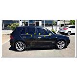 VW Golf 4 Krom Cam Çıtası 1998-2004 4 Parça Paslanmaz Çelik