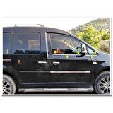 VW Caddy Krom Cam Çıtası 2004-2014 4 Parça Paslanmaz Çelik
