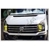 VW Crafter Krom Ön Panjur 2012-2017 6 Parça Paslanmaz Çelik