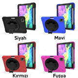 iPad Air 4. Nesil 10.9 Kılıf Shockproof 3 Katmanlı Standlı Zırh Kılıf Kalem Y