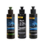 Mirka 35 Kalın Pasta 12 Siyah İnce 5 Hare Giderici Set 250 Ml