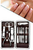 Tırnak Bakım Seti Tırnak Düzeltme Batık 12 Parça Çanta Tipi Manikür Pedikür