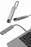 Çevirici Dönüştürücü Adaptör Macbook 3 In 1 Type-C To Hdmı USB 3.0