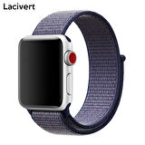 Ally Apple Watch 7-8 41mm 6-5-4 40mm Nylon Loop Spor Kayış Kordon 3-2-1 38mm-(5775