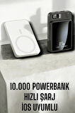 22.5W Magsafe Kablosuz Şarjlı Powerbank Dijital Ekran ve Hızlı Şarj