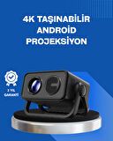 Android TV 11 İşletim Sistemli Elektrikli Odaklama Projektör