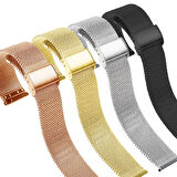 22MM Gear S3 Watch 4 -GT2 GT2E 46MM Kayış Kordon Milano Metal Klasik Kopça-(5775)