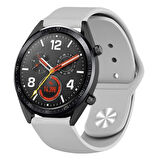 Ally 20MM Galaxy Watch 42MM/ Active 1-2/ S2 Classic Kayış Kordon Silikon-(5775)