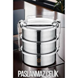 HSNET Sefer Tası Paslanmaz Çelik Yemek Kabı 17 cm