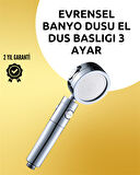 Masaj ve Yağmur Modlu Çok İşlevli Paslanmaz Çelik Duş Başlığı