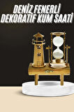 Dekoratif Kum Saati Deniz Feneri Retro Masa Hediyeli Eşya