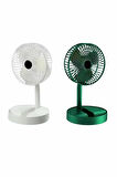 Katlanabilir Teleskopik Şarjlı Fan Masaüstü Soğutucu Vantilatör