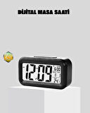 Fotoselli Dijital Masa Saati Aydınlatmalı Alarm ve Tarih Göstergeli