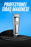 Paslanmaz Çelik Bıçaklı Kablosuz Şarjlı Dijital Göstergeli Tıraş Makinesi