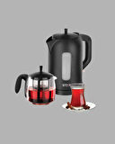 Sinbo Elektrikli Çay Makinesi 1.7 L Su Isıtıcı ve Cam Demlikli Güvenli Kullanı