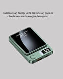 MagSafe Powerbank Kablosuz Şarjlı ve 22.5W Hızlı Şarj Destekli