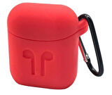 Ally Apple Airpods İçin Silikon Kılıf Anahtarlıklı-(5775)