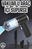 Üflemeli Güçlü Vakumlu Ev Ofis Araç Süpürgesi El Süpürgesi Şarjlı