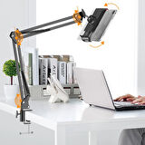 Ally Ayarlanabilir 360 Derece Teleskopik Metal Masa Üstü Telefon Tablet Tutucu-(57