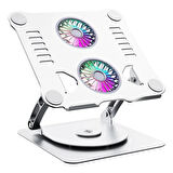 ALLY T619G 360° Dönebilen Alüminyum Alaşım Soğutucu Masaüstü Laptop Standı-