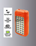 Gold Silver GS-875 Güneş Enerjili Powerbank ve 32 LED Işıldak