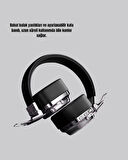 Bluetooth Kablosuz Kulak Üstü Kulaklık Katlanabilir Konforlu ve Şık Tasarımlı