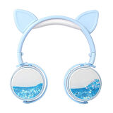 ALLY Kedi Kulak Simli Kablolu Mikrofonlu Kulaküstü Kulaklık 3.5mm jack-(5775)