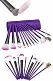 12 Parça Yumuşak Uçlu Makyaj Fırça Set-Göz ve Yüz Makyajı İçin Fırça Set