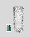 Kristal Tasarımlı RGB LED Gece Lambası – Kumandalı Renk Değiştiren Dekoratif