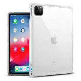 ALLY iPad Pro 12.9-inch (2021)-(2020)-(2018) Kalem Yerli Şeffaf Silikon Kılıf-(57